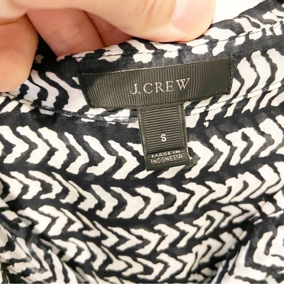 J.Crew | Herringbone Half Button Down Tunic Top Size Small - Picture 4 of 10